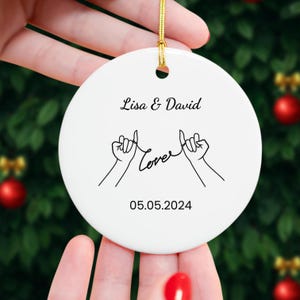 Personalized Couples Ornament Gift for Loved Ones Friendship Keepsake Boyfriend Girlfriend Valentine  Ornament Romantic Sentimental Gift