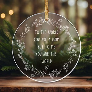 Custom Mom Keepsake Glass Ornament Present Mom&#39;s Birthday Present Mothers Day Gift Thank You Mum Appreciation Gift Unique Sentimental