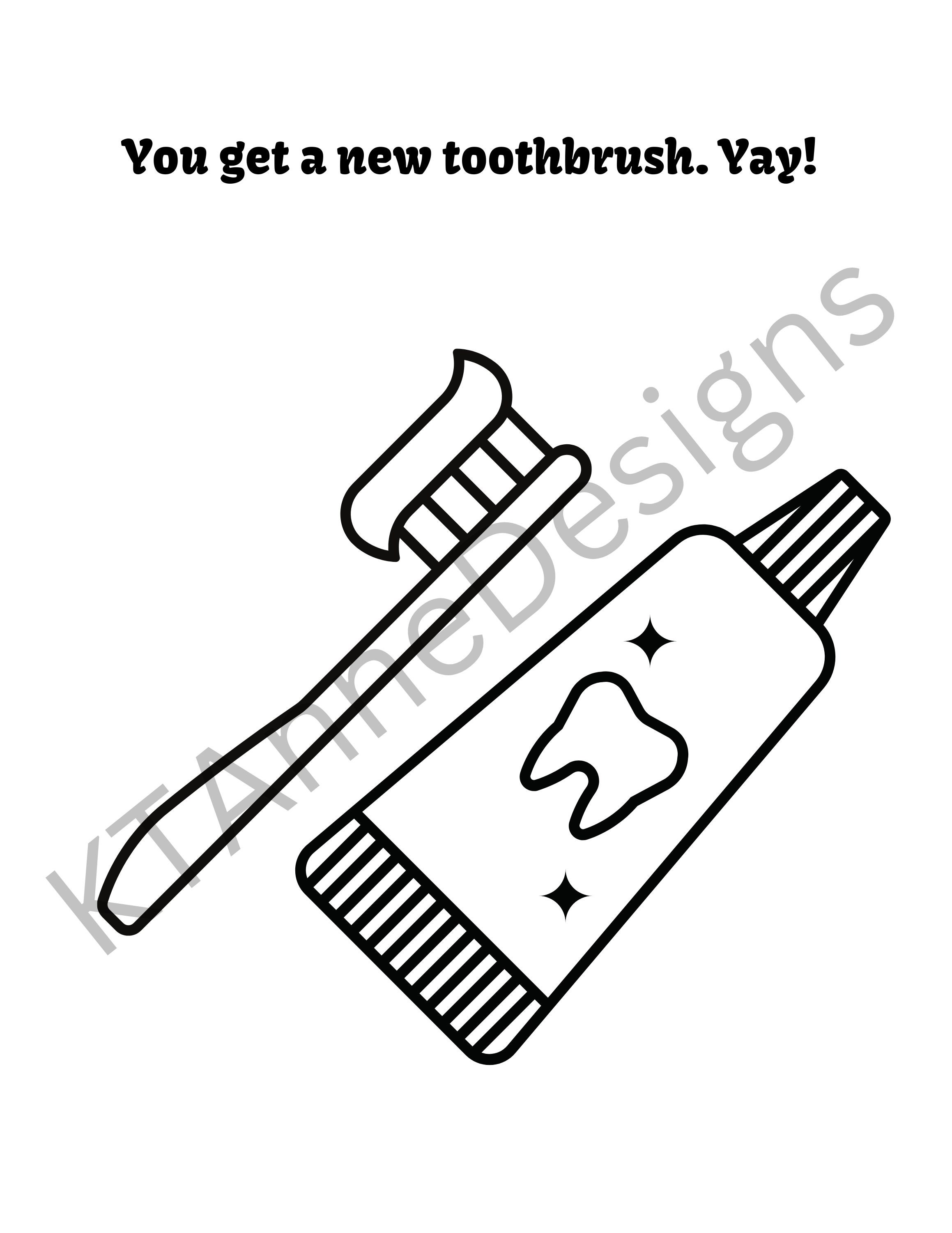 Children's Dental Coloring Pages DIGITAL DOWNLOAD, Kid's Education ...