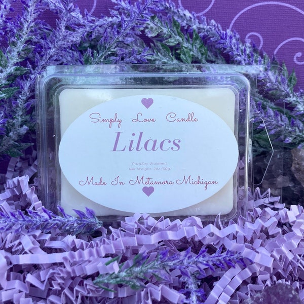 Lilac wax melt for warmer, Gift for best friend, Heart shaped wax tart, Gift for real estate agent