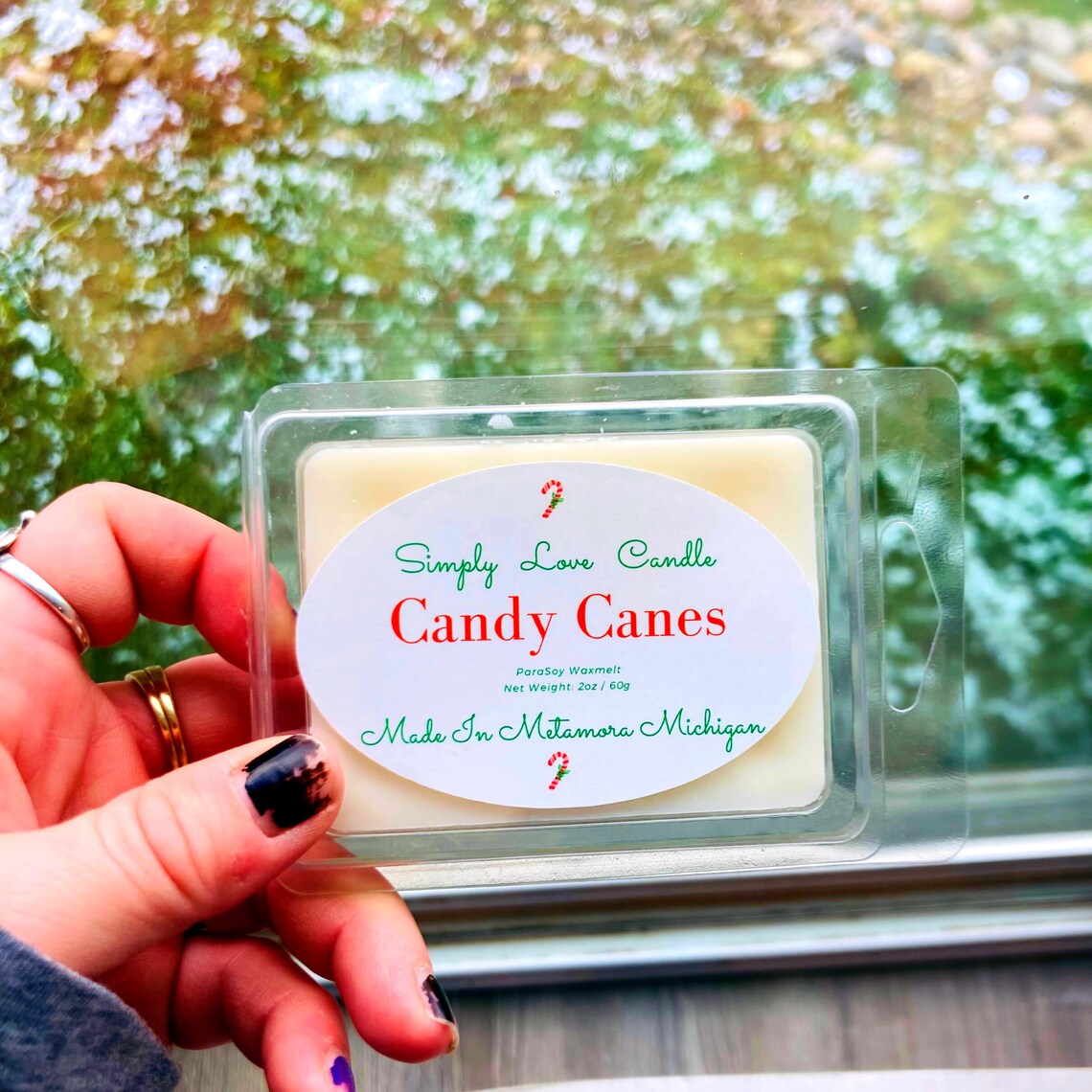Candy Cane Wax Melt for Warmer, Peppermint Scented Gift for Best Friend