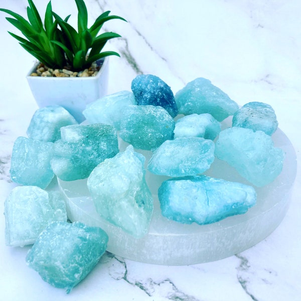 Aquamarine Raw Crystal, Blue-Green Gemstone, Healing, Spiritual, Throat Chakra, Breath Stone, Mermaid Stone, Meditation Crystal, Gift Idea