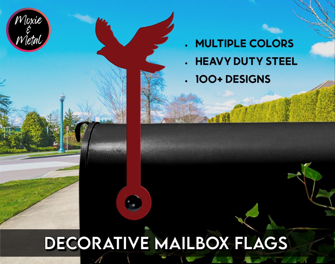 Flying Bird Mailbox Flag Steel Metal 8 Colors Etsy
