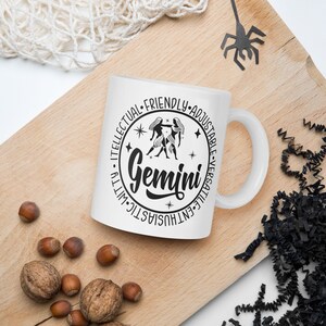 Zodiac Sign Descriptive Coffee Mug, 11 oz Coffee Mug, Drinkware, Horoscrope Zodiac Sign Cup, Coffee Cup with Zodiac Sign