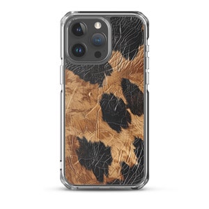 牛革柄のiPhoneケース - ユニークで目を引く