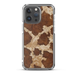 牛革柄のiPhoneケース - ユニークで目を引く