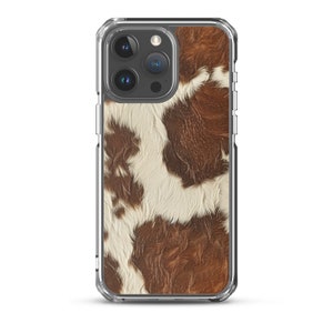 牛革柄のiPhoneケース - ユニークで目を引く