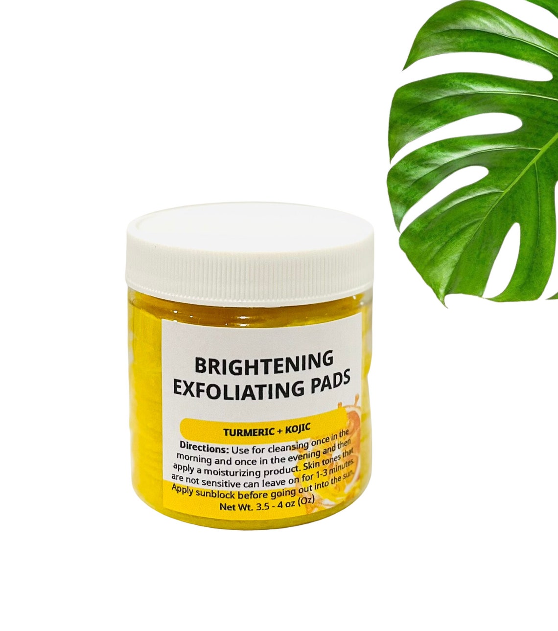 Turmeric & Kojic Acid Cleansing Pads, Brightening, Dark Spot, Acne, Uneven Skin Tone, Dark