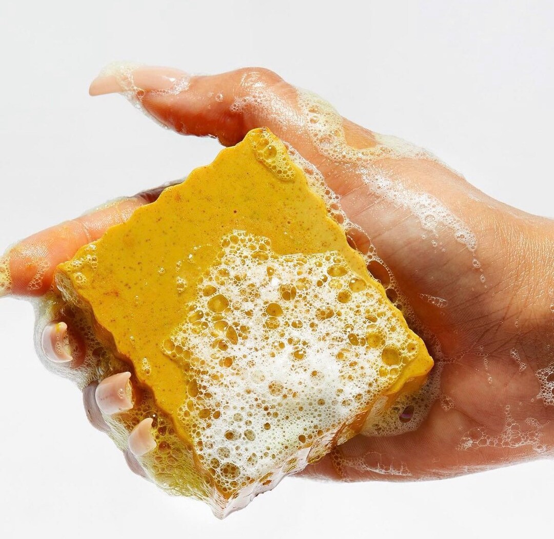 Unscented Turmeric Soap With Honey and Ginger, Kojic Soap, 100 Natural