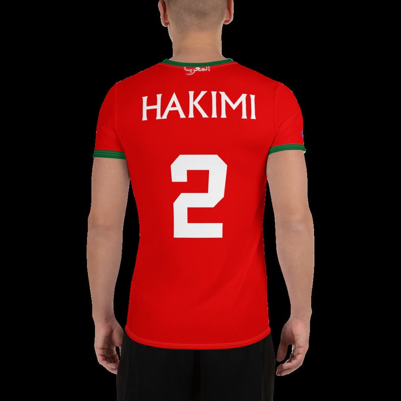HAKIMI 2 Red Jersey Morocco National Football Team Etsy