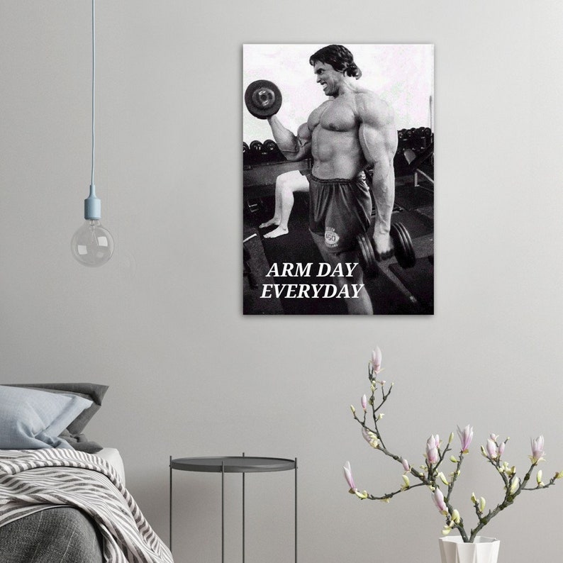 Arm Day Everyday Motivational Poster Etsy