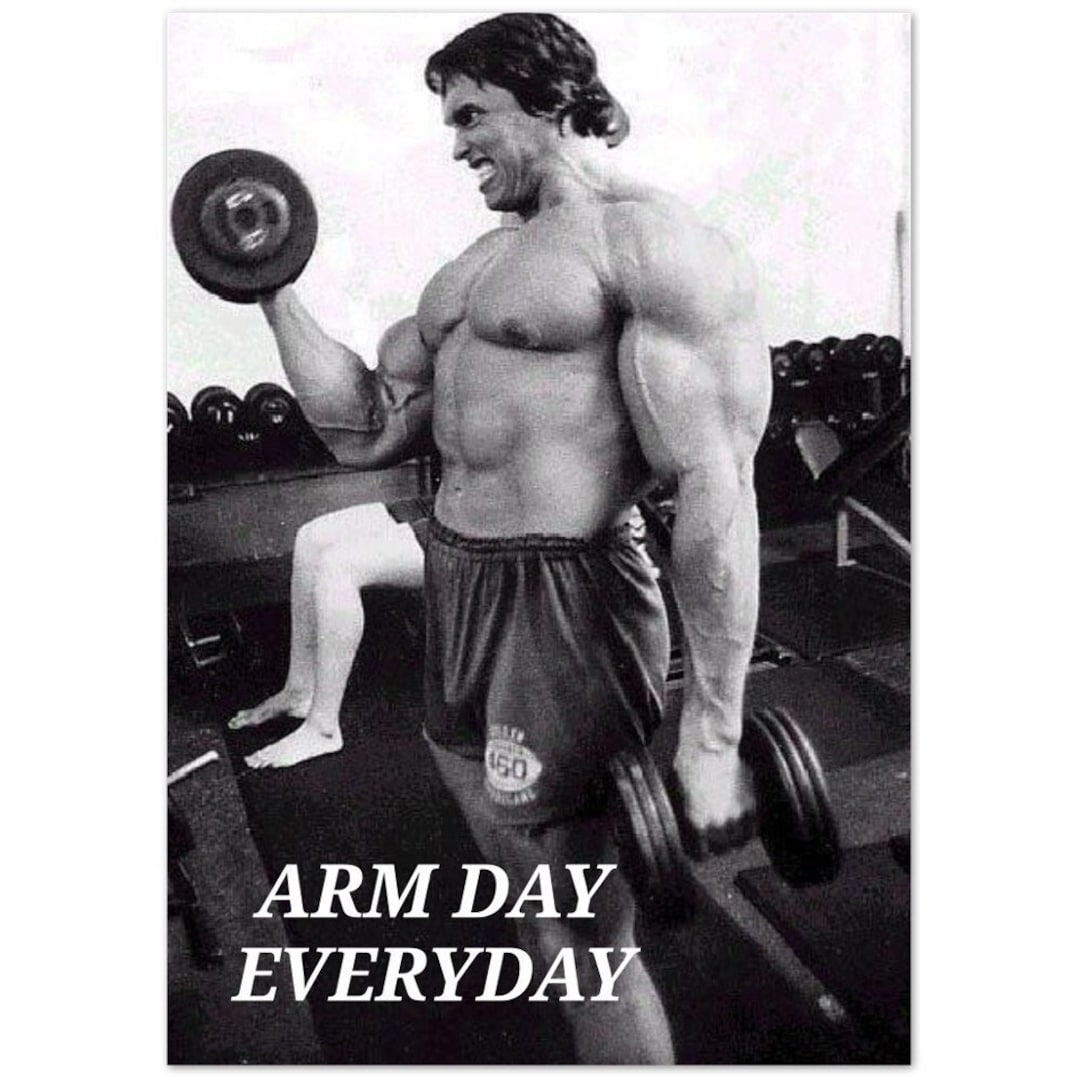 Arm Day Everyday Motivational Poster Etsy