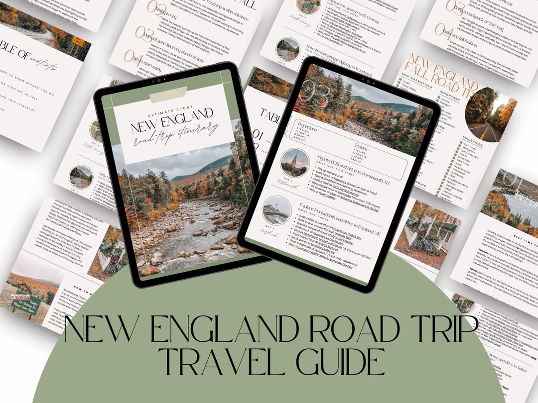 New England Fall Road Trip Itinerary Template | New England Printable ...