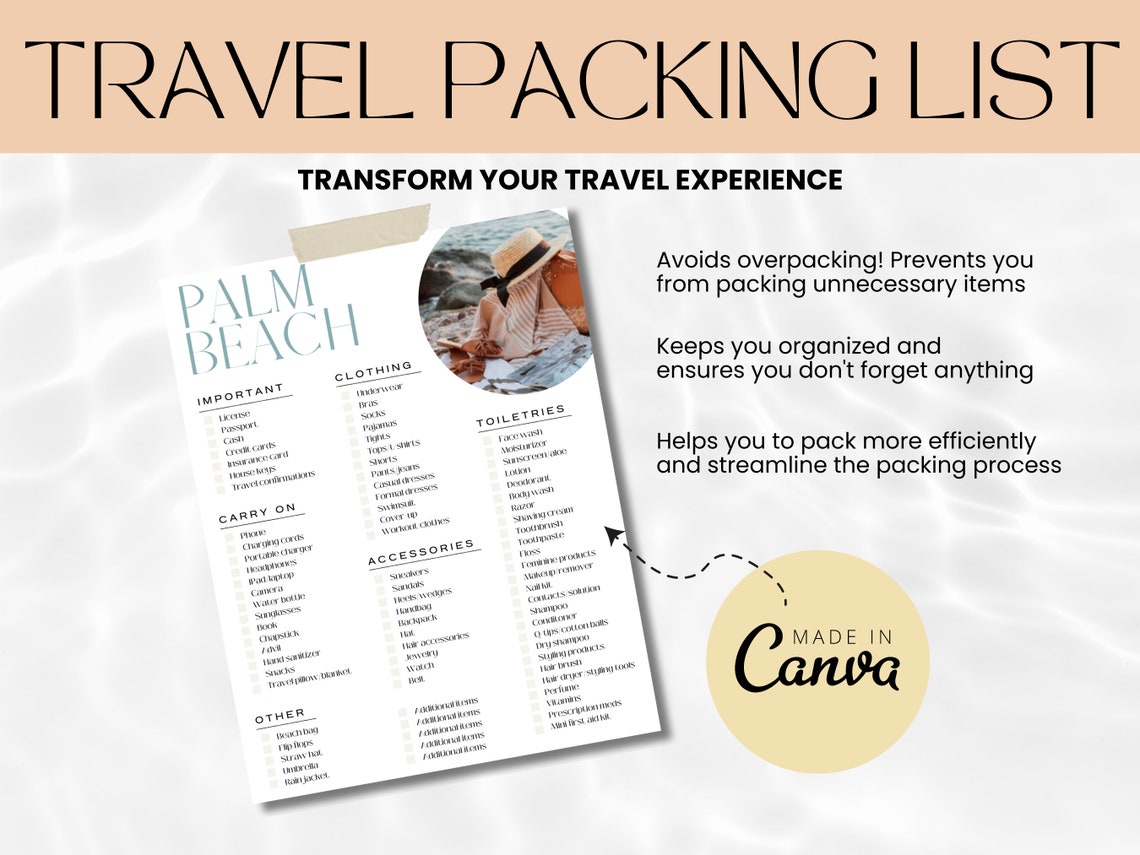 Vacation Packing List Template Printable Packing List for Vacation Vacation Packing List Template Printable Packing List for Vacation
