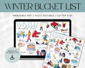 Winter Family Activities Bucket List Printable: 30+ Fun Ideas (Digital Download)