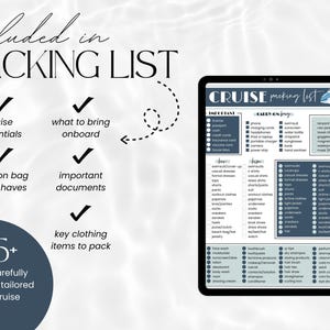 Cruise Packing List Template | Printable Packing List for Cruise ...