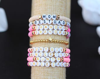 Family Bracelets, Family Bracelets, Best Dad Grandma Grandpa Aunt Uncle Bracelets, Sister Friendship Custom Bracelet, Bracelet for Women