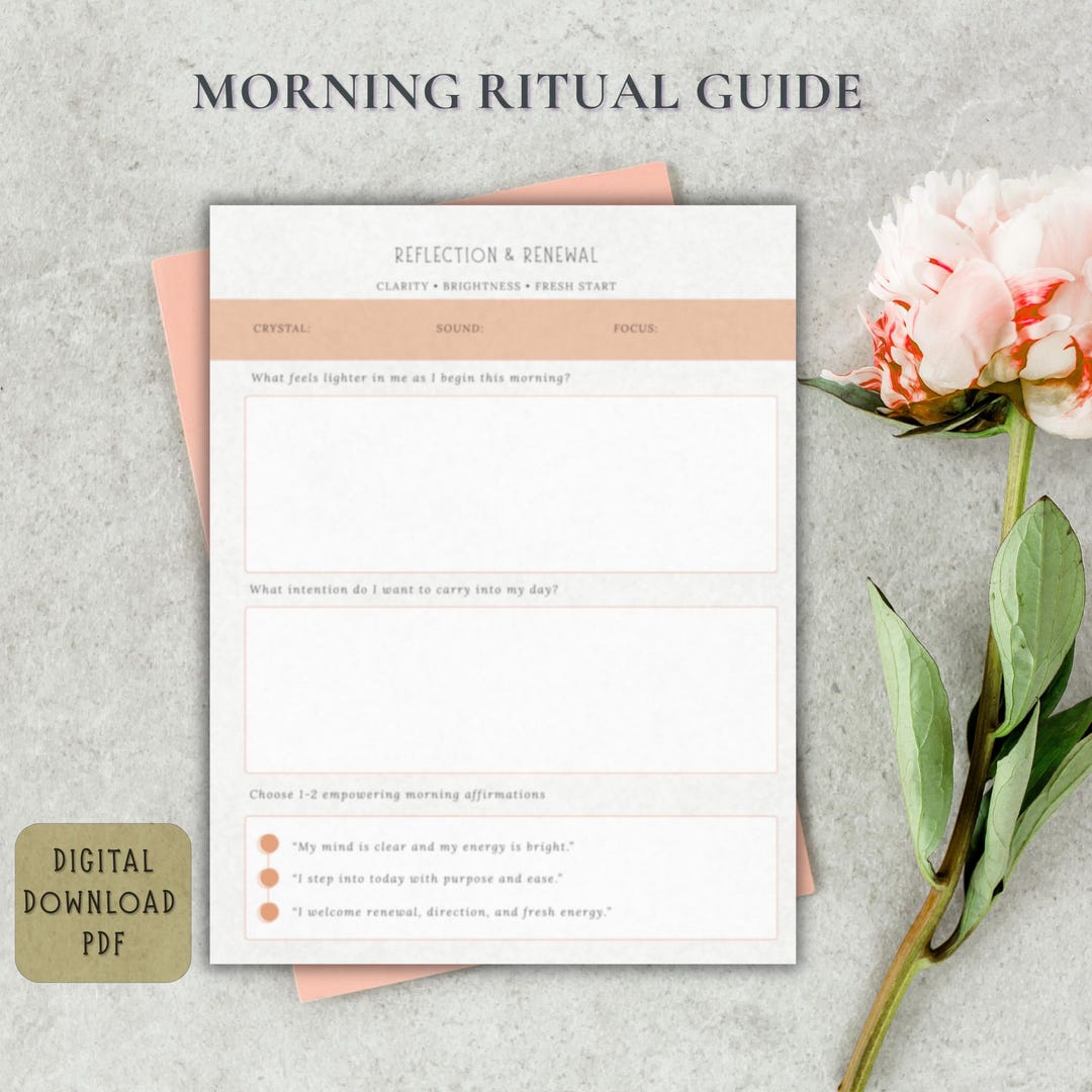 Renewal Ritual Morning Renewal Ritual Guide • Gentle Morning Practice Printable ...