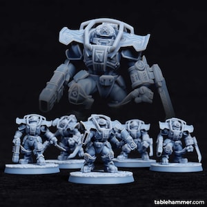 Federation of Tyr - 5 x Minotaur Guardians - 28mm/30mm Tabletop model kit