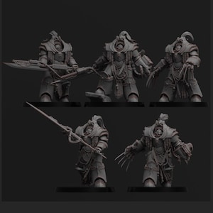 Vestalian Wardens - 5 x Vestalian Paladins - 28mm/30mm Tabletop model kit