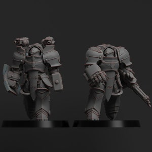 Scions - 5 troupes blindées de rempart - Maquette de table 28 mm/30 mm