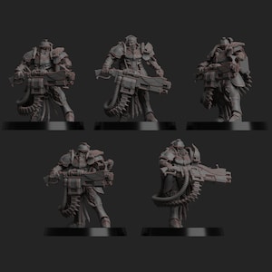 Vestalian Wardens - 5 x Vestalian Keeper Sentinels - Kit modello da tavolo da 28 mm/30 mm