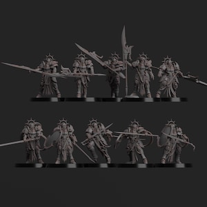 Vestalian Wardens - 5 x Vestalian Keepers - 28mm/30mm Tabletop model kit