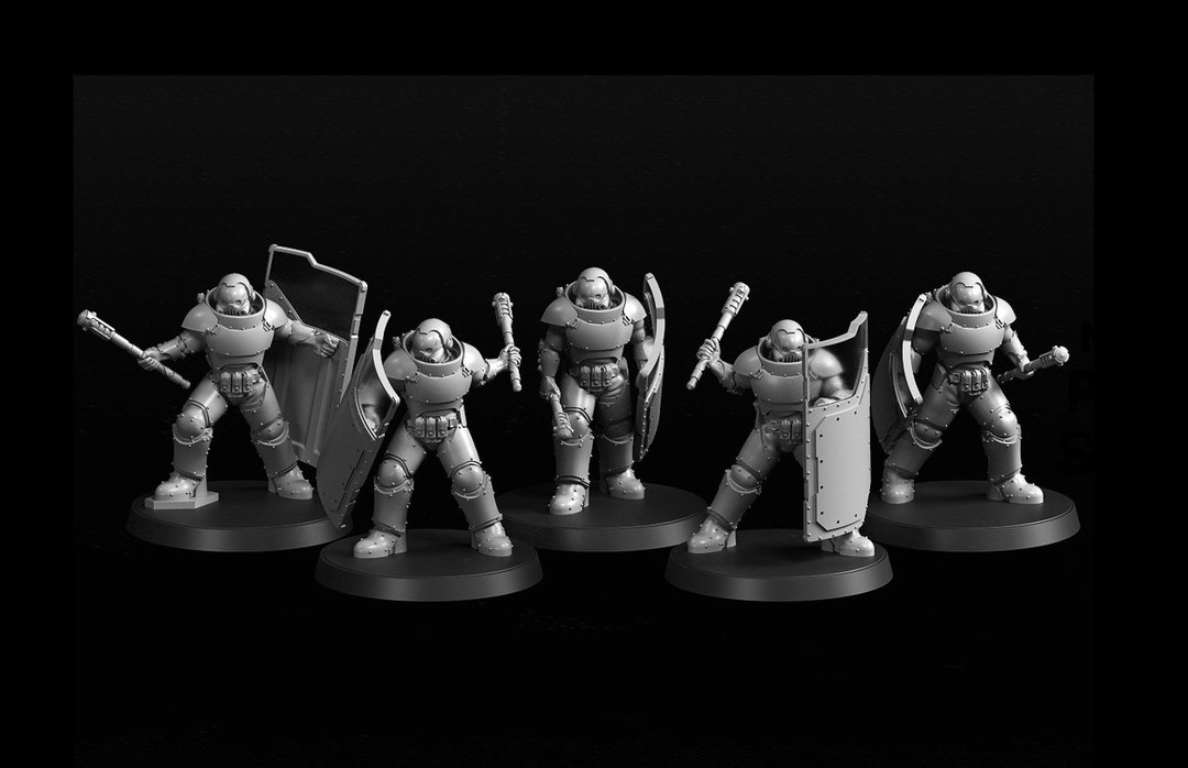 Marshals of Ioke 5 X Peacekeeper Storm Squad 28mm Tabletop Model Kit