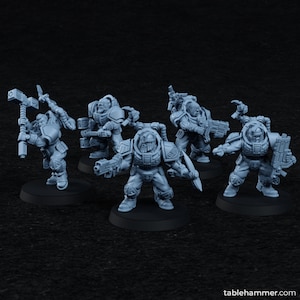 Federation of Tyr - 10 x Space Dwarf Warriors - Kit de modelo de mesa de 28 mm/30 mm