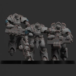 Artificer Courts - 3 x Deimos Shock Troops - Maquette de table 28 mm/30 mm