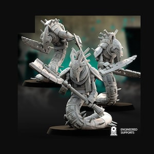 Robot Overlords - 3 x Robot Destroyer Snakes - 28mm/30mm Tabletop model kit