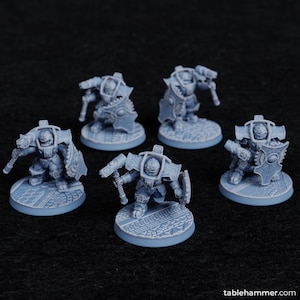 Federation of Tyr - 5 x Minotaur Hammer Wielders - 28mm/30mm Tabletop model kit
