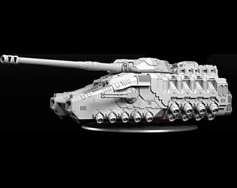 Terran Warhosts - Naterande Disintegrator (superzware tank met een lengte van 280 mm!!!) - 28 mm/30 mm tafelmodel