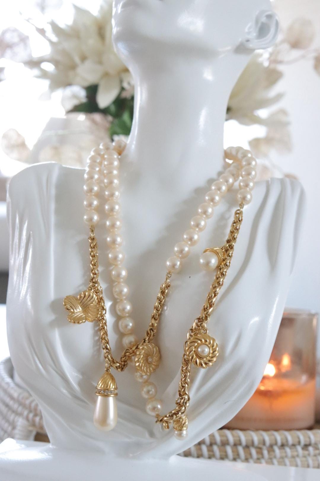 Vintage Givenchy Pearl Necklace - Etsy