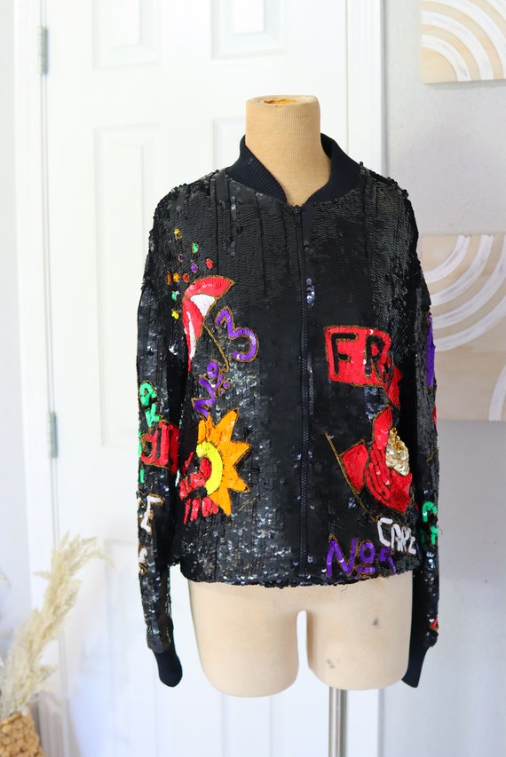 FRAGILE Sequin Bomber - image 1