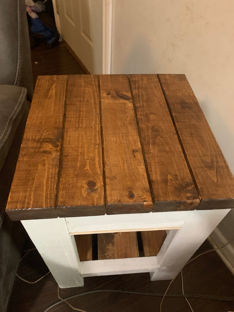 Rustic Farmhouse Style End Table for Living/dining Room Etsy