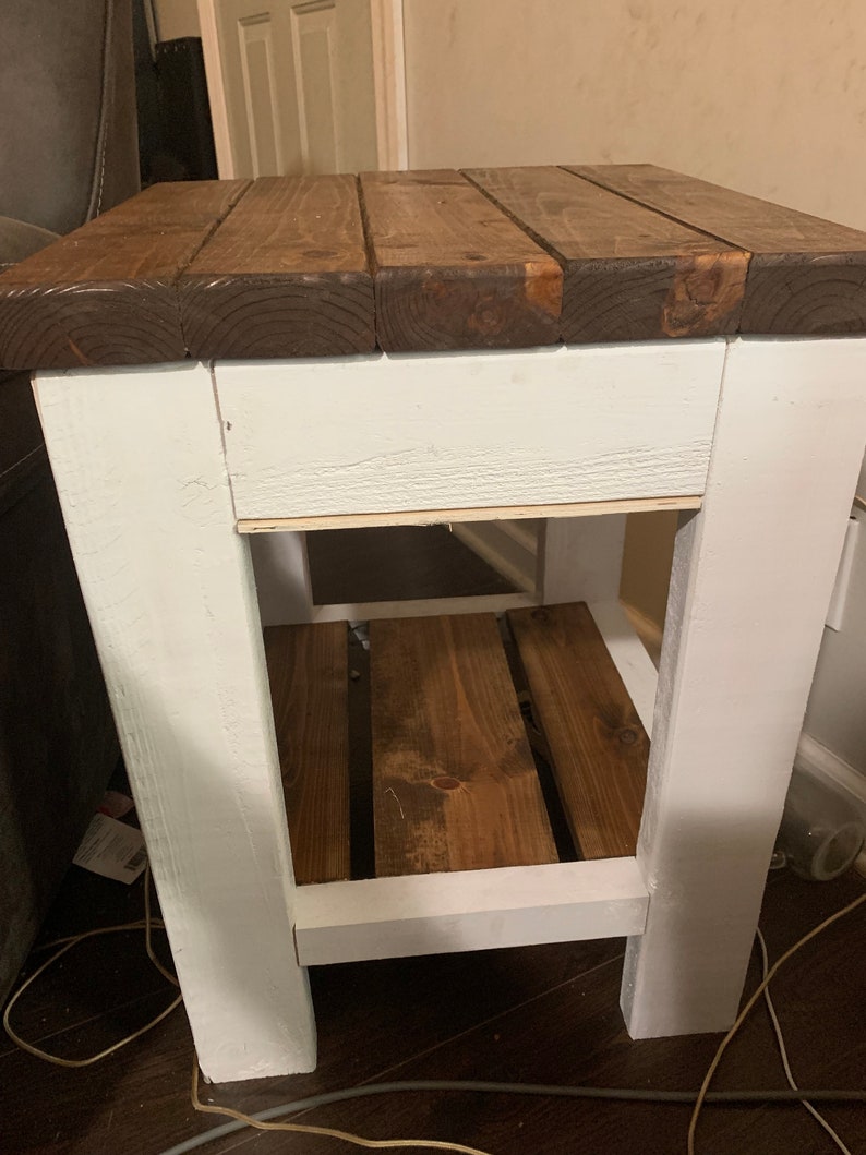 Rustic Farmhouse Style End Table for Living/dining Room Etsy