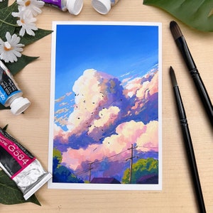 Impression nuage violet