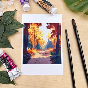 Impression de chemin d’automne