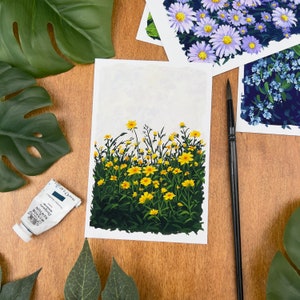 Impression de fleurs jaunes