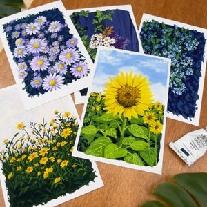 Pacote de cartão postal de flores