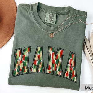 Comfort Colors Christmas Mom Shirt, Christmas Mama Shirt, New Mom Christmas T-Shirt, Coquette Mama Tee, New Mom Gift, Coquette Mama TShirt