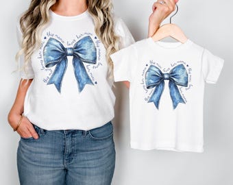 Coquette Matching Mommy And Me Shirts, Mothers Day Gift for New Mom And Baby, Mama Mini Outfits,Mother Daughter Matching,This Mama Bow Shirt