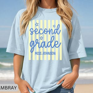 Comfort Colors Custom Second Grade Teacher Shirt, 2nd Grade Teacher Team Shirts, Personalized Second Grade Shirt, Gift For New Teacher,TS6 image 3