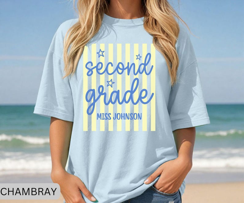 Comfort Colors Custom Second Grade Teacher Shirt, 2nd Grade Teacher Team Shirts, Personalized Second Grade Shirt, Gift For New Teacher,TS6 image 3