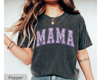 Comfort Colors Wildflowers Mama Shirt, Mother's Day Gift for Mom, In My Mama Era TShirt, Floral Mom Shirts Gift For New Mom Pregnancy Gift