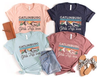 Gatlinburg Girls Trip Shirts 2025, Mountains Vacation Shirt, Girls Weekend Shirt, Besties Tshirts, Nature Hiking Travel Tee Family Vacation