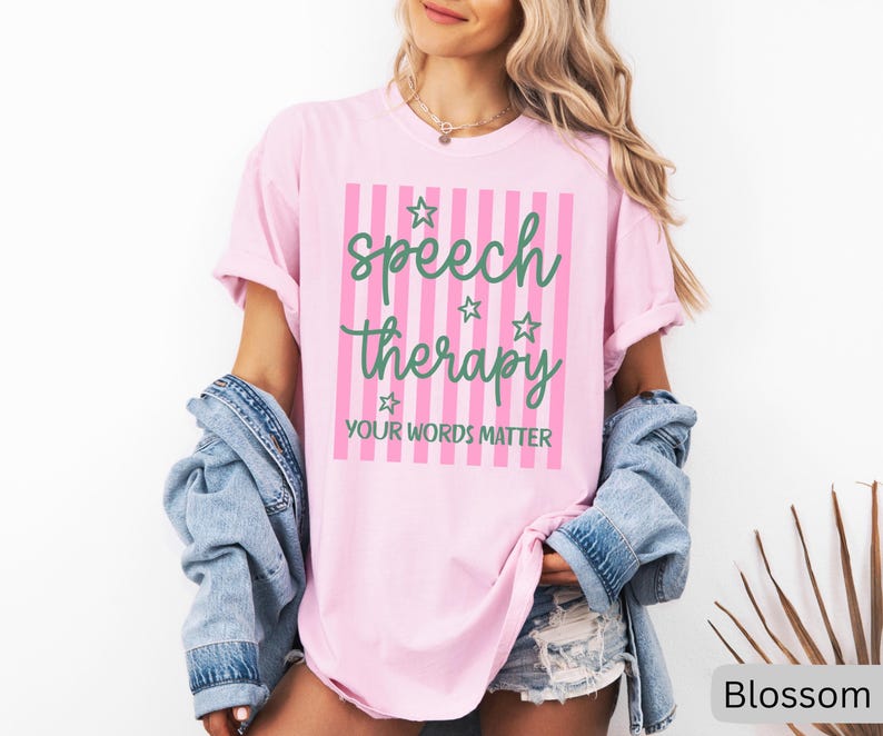 Comfort Colors Speech Therapy Shirt, Speech Therapist Shirt, SLP Your Words Matter Tee,Speech Pathology Shirts,Speech PathologistTShirt,TS39 image 10