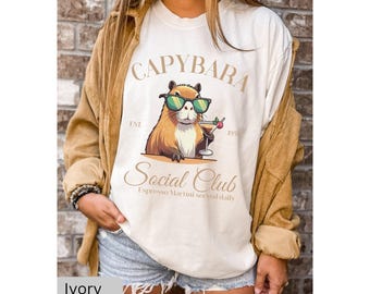 Capybara Social Club Shirt, Comfort Colors Funny Capybara Shirt, Gift For Capybara Lover Shirts, Luxury Social Club TShirt, Rodent Meme Tee
