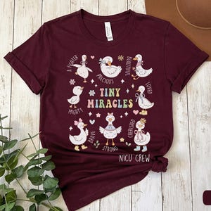 NICU Nurse Shirt, Nicu Crew TShirt, Caring For Little Goose Nicu Shirts, Nicu Nursing Student Shirt Neonatal Nurse Shirt Gift For Nicu Nurse